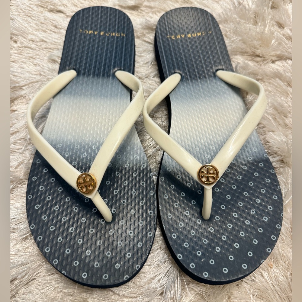 Tory Burch Printed Rubber Flip Flops